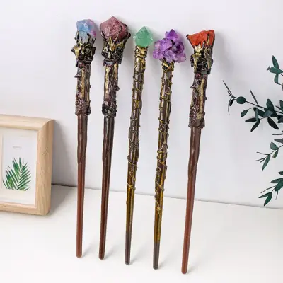 天然水晶原石魔法权杖/仙女棒