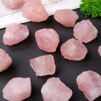 Serpihan Rose Quartz Mentah (Butir Besar) 3