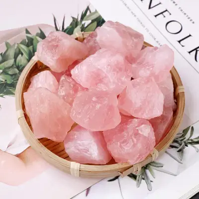 Serpihan Rose Quartz Mentah (Butir Besar) 6