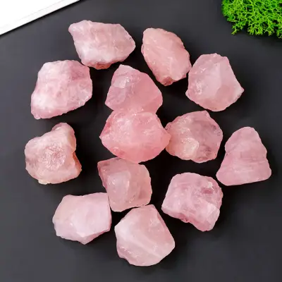 Serpihan Rose Quartz Mentah (Butir Besar)