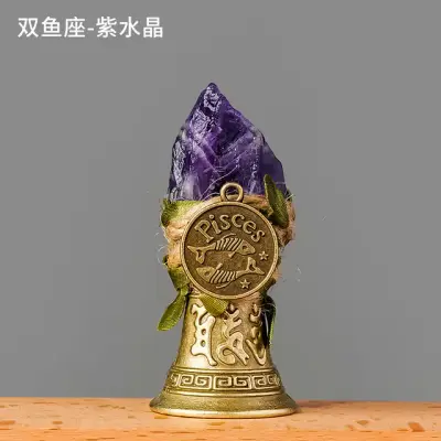 天然水晶十二星座小铃铛 12