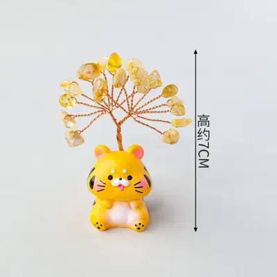 水晶碎石十二生肖水晶树